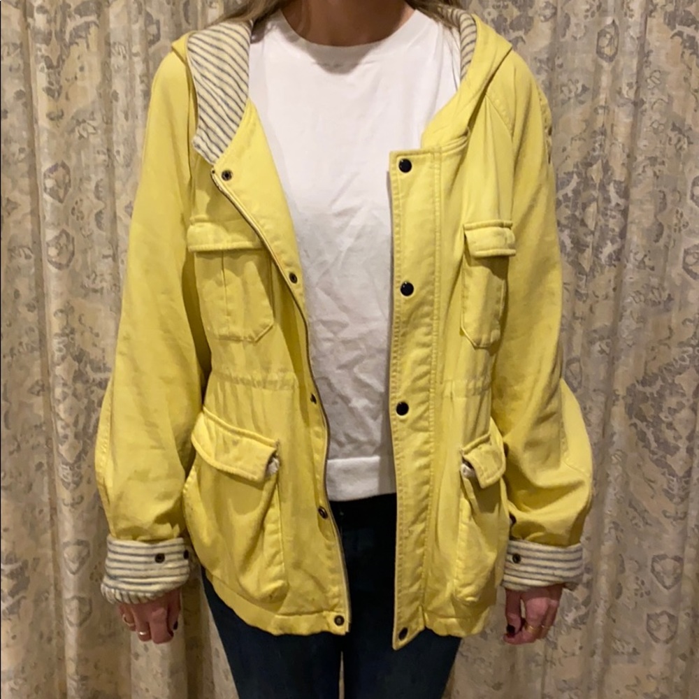 Vintage yellow free people peacoat